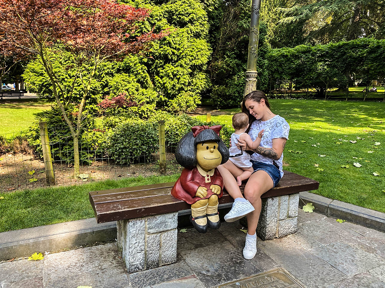 Banco de Mafalda en Campo de San Francisco