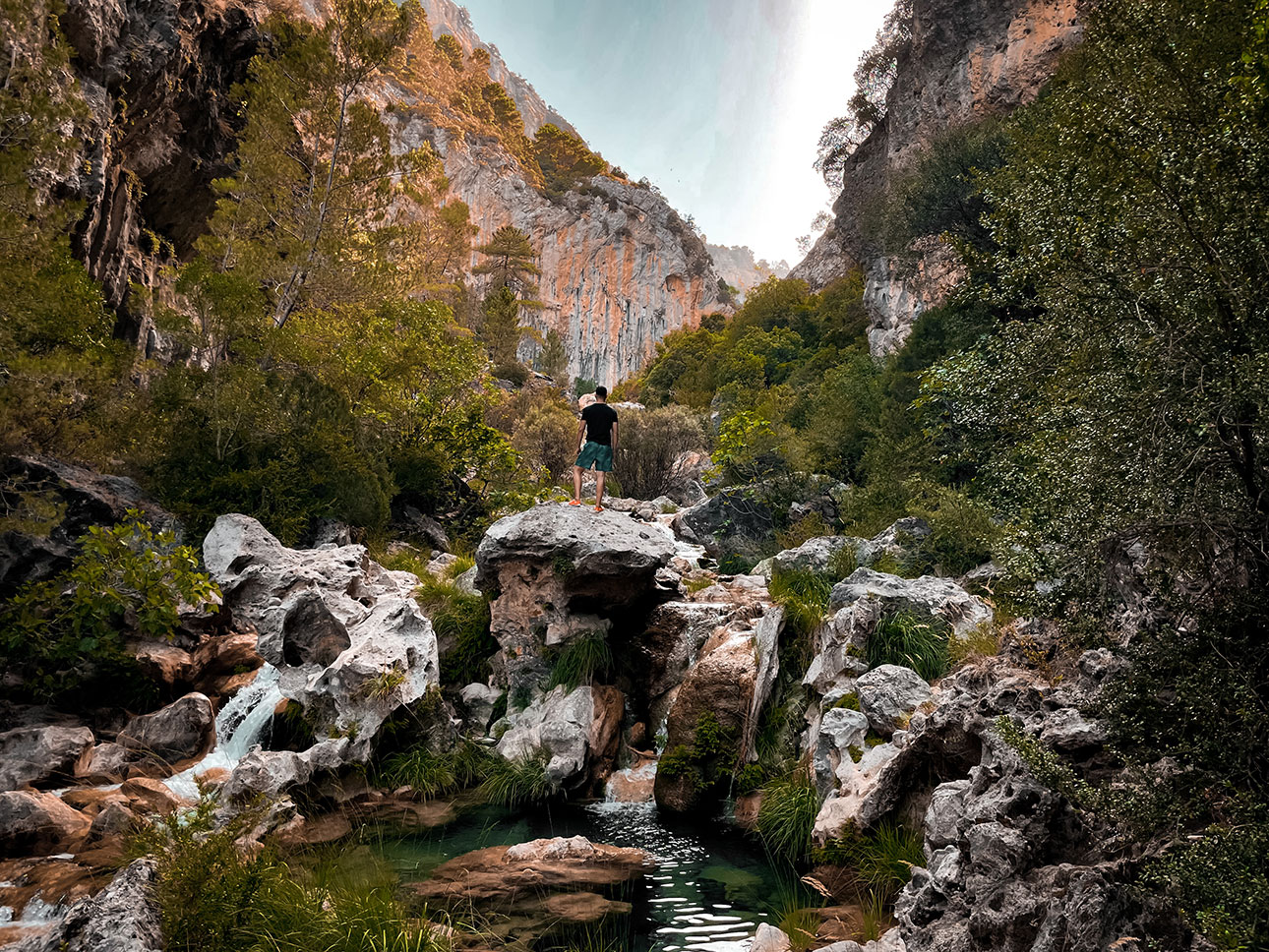 Pozas y saltos de agua de camino al Charco Azul