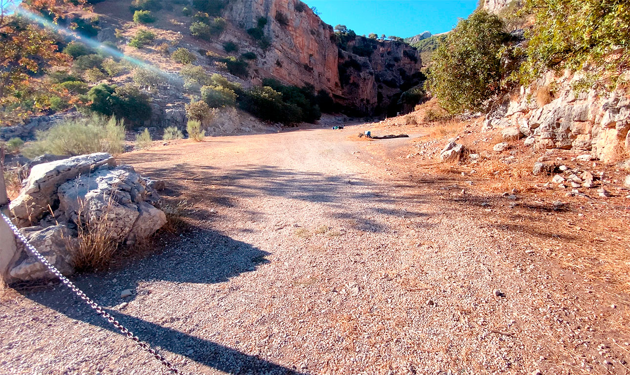 Lugar donde nos dejó el autobús